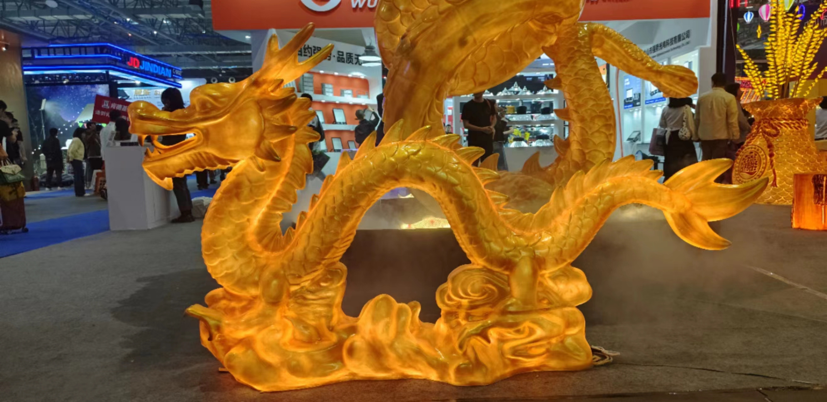 2024 New Chinese Zodiac Dragon Year Decorations Lighting Dragon Lantern PE Animal Lanterns for Sale