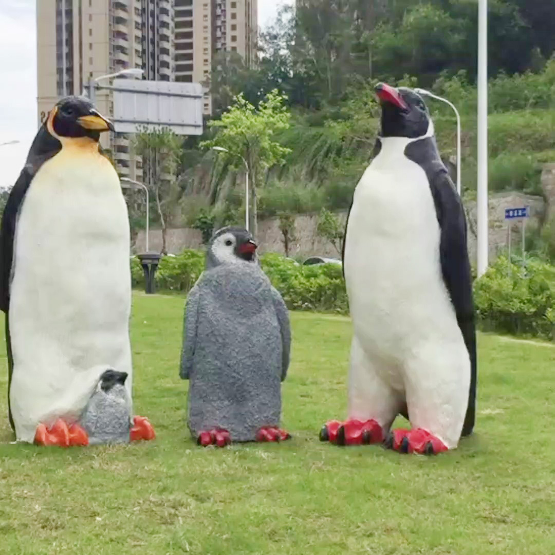 Support Customized Decorative Penguin Statue/Fiberglass Penguin Statue/Penguin Sculpture for Sale