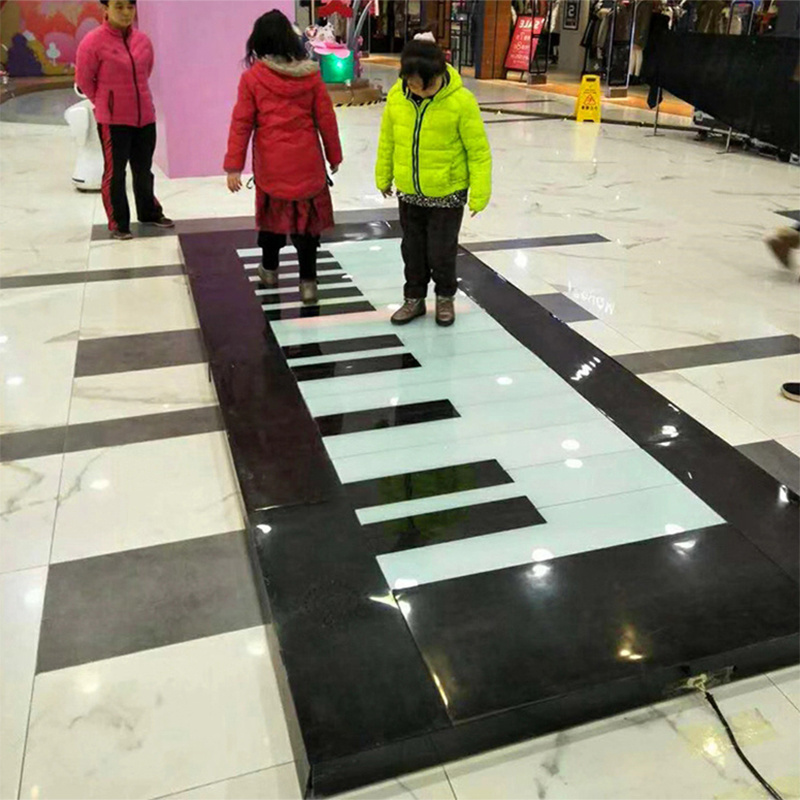 Customized outdoor led disco dance lights /giant LED foot piano dance floor for Christmas decoration