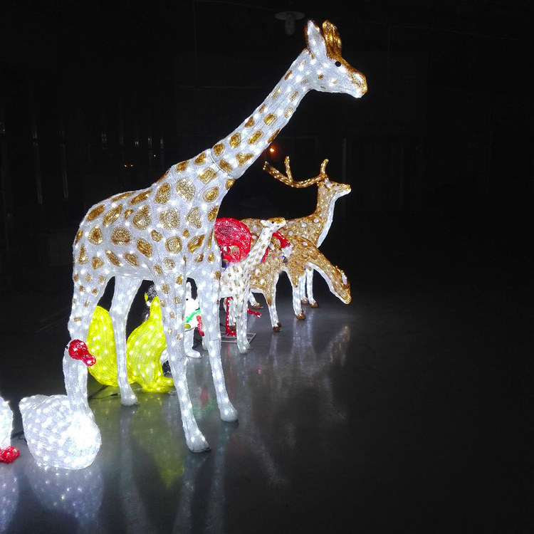 Acrylic animal figure sculptures penguin motif lights  polar bear Reindeer Motif Lights