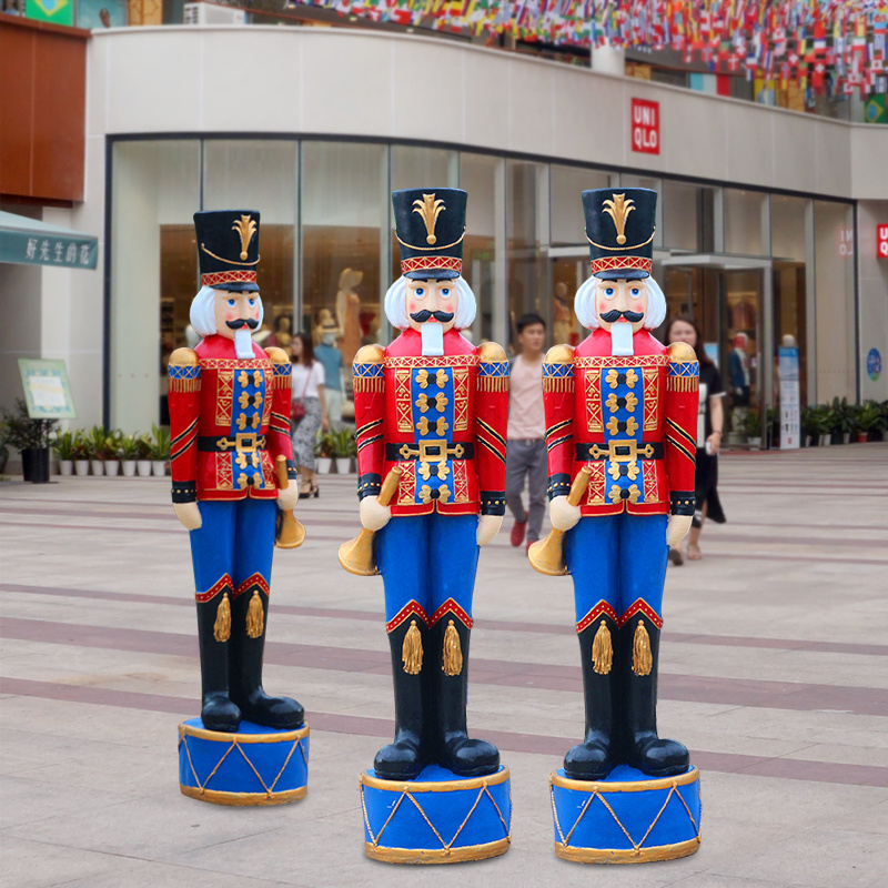 Wholesale Large giant Christmas ornaments nutcracker decorations giant 6ft life size nutcracker soldiers statue