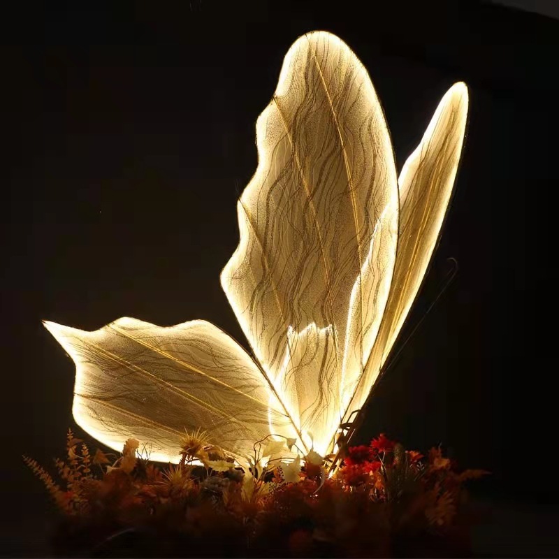 New wedding props butterfly dance background wing model iron wedding background dress layout window display Butterfly