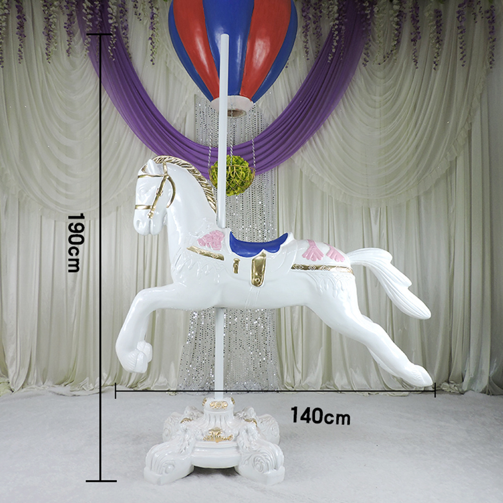 Party decoration fiberglass carousel sculptures/jumping castle carousel/mini fairground rides small carousel for sale