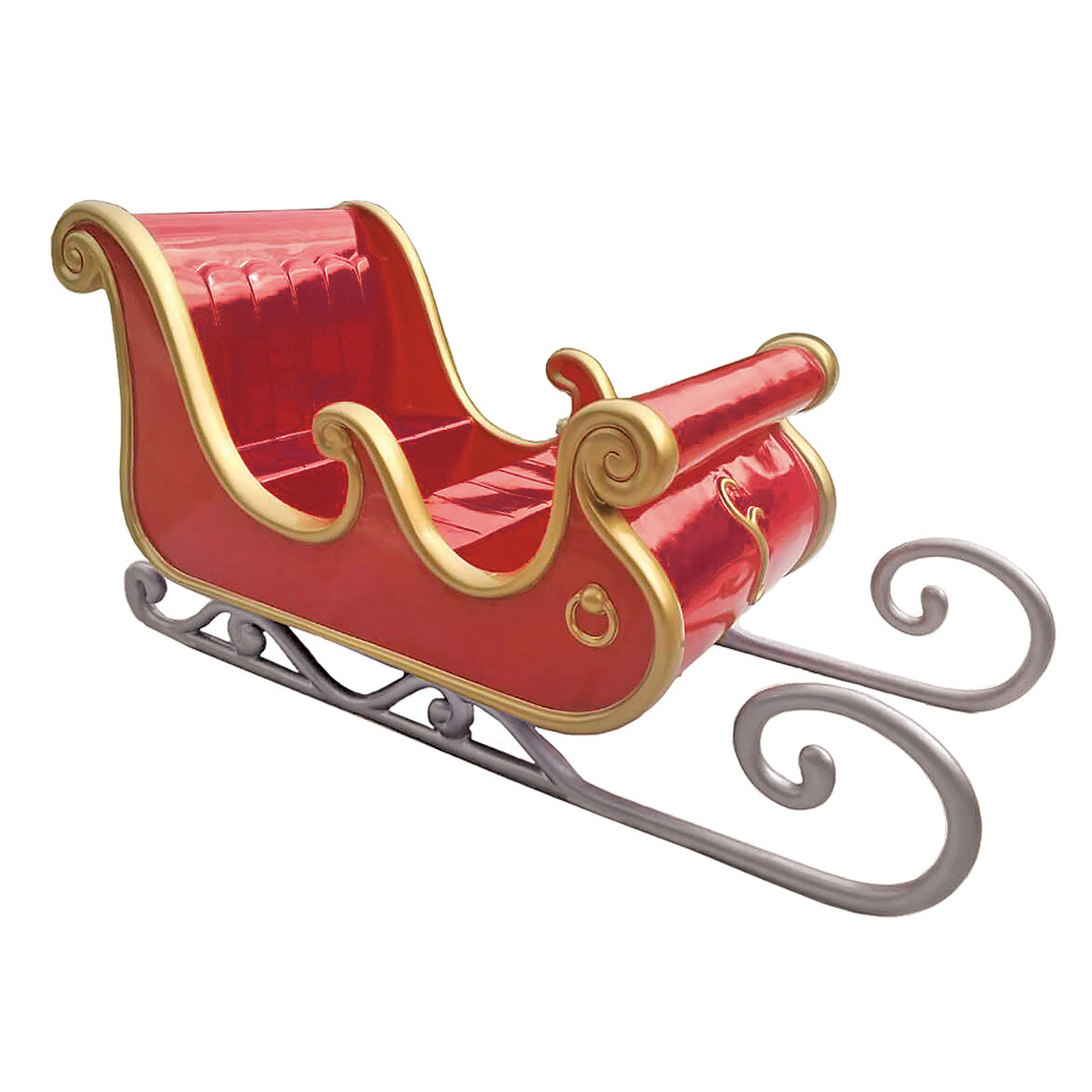 Customized New Design Life Size Christmas Fiberglass Santa Sleigh for Shopping Mall Center