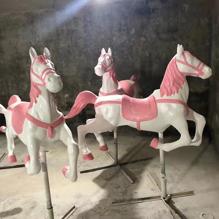 fiberglass merry go round props/ resin carousel horse stand/ christmas inflatable merry go round