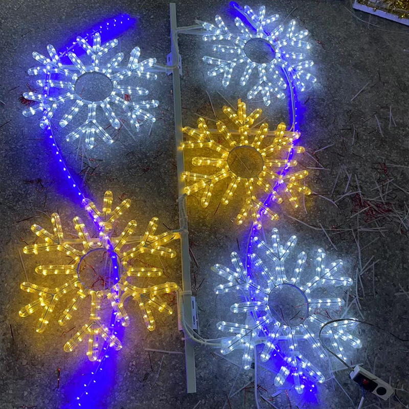 winter wonderland party decorations led snowflake lights/Christmas led large snowflake rope light/giant snowflake illuminated