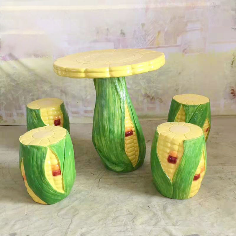 courtyard garden kindergarten forest landscape sculpture decoration outdoor fiberglass mushroom table and chair yard