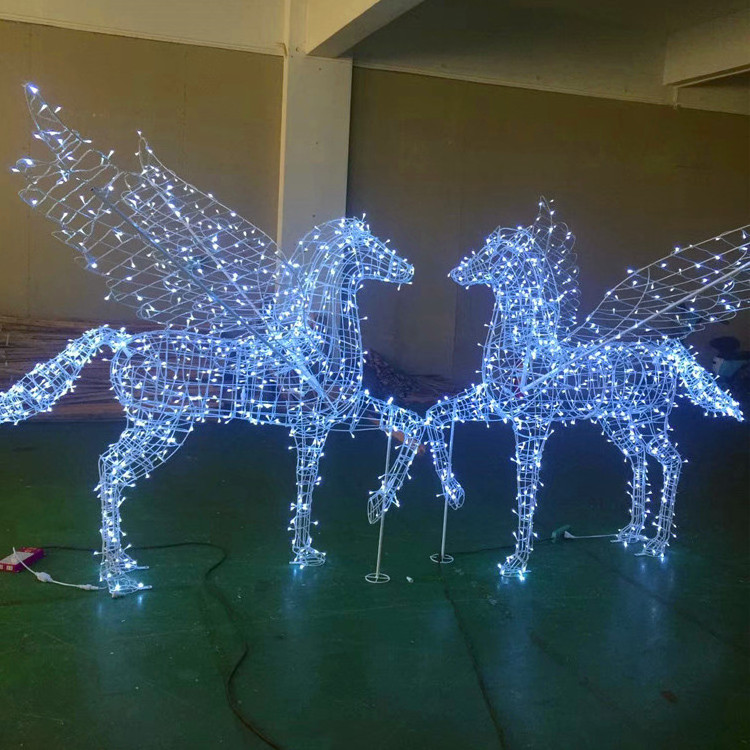 waterproof Christmas decoration giant led 3d motif light Acrylic Reindeer