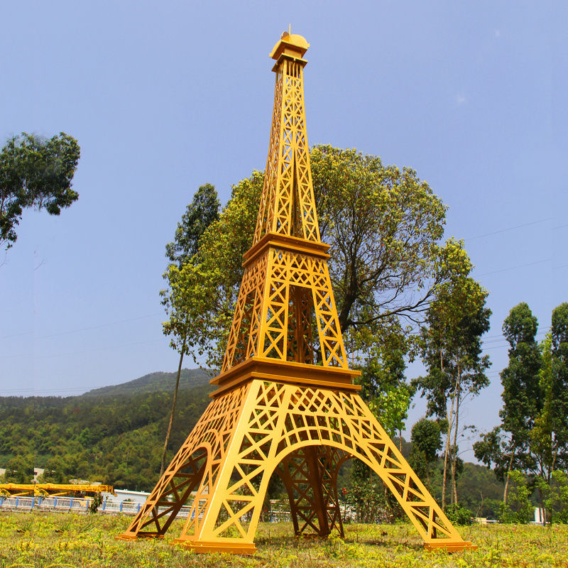 custom 6m 8m 10m 15m large metal wire Paris eiffel tower with led light