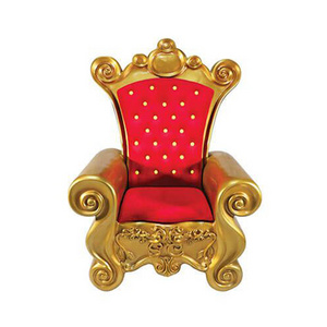 Customized life-size fiberglass sculpture santa throne santa royal chairs for decor