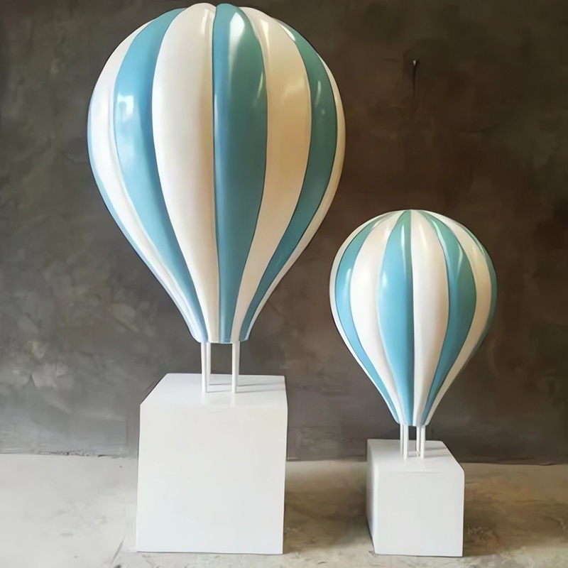 Wholesale outdoor large fiberglass hot air balloon sculpture prop for candy store decoration