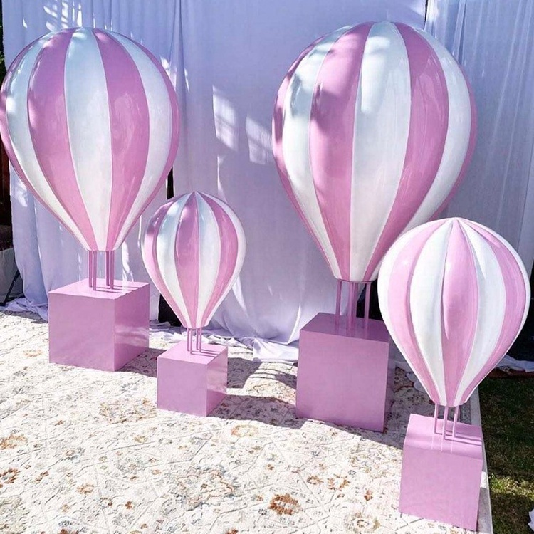 hot air balloon resin prop for party outdoor decoration/ acrylic pvc animal balloon  fiberglass display