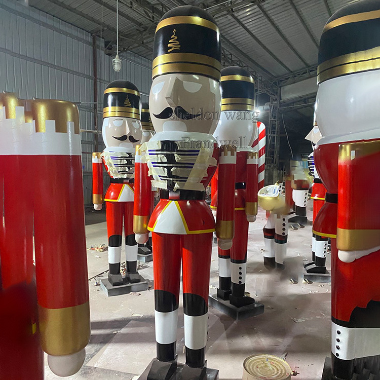 5ft 6ft 8ft fibreglass nutcracker props/ nutcracker soldier 6 ft christmas ornament/ christmas nutcracker soldier statue