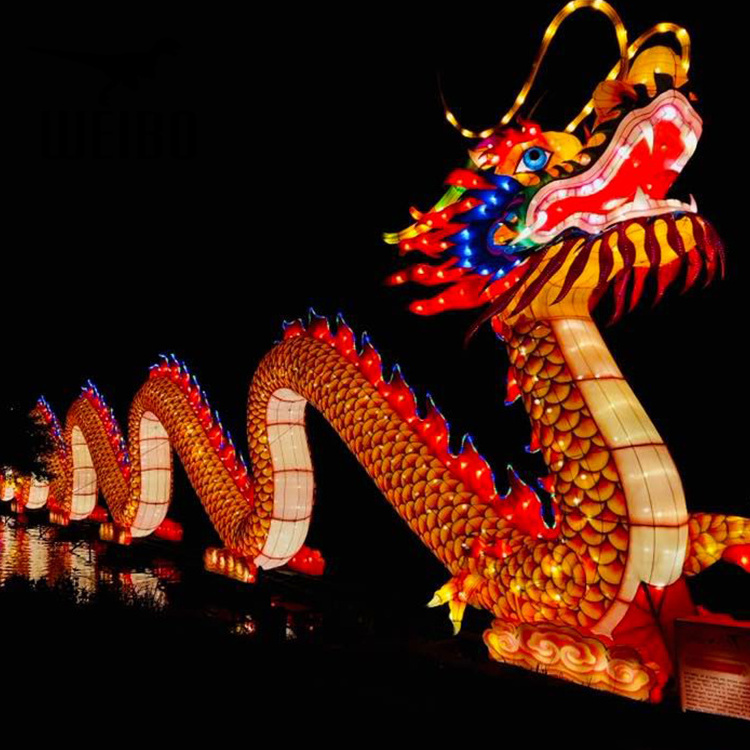 2024 New Chinese Zodiac Dragon Year Decorations Lighting Dragon Lantern PE Animal Lanterns for Sale