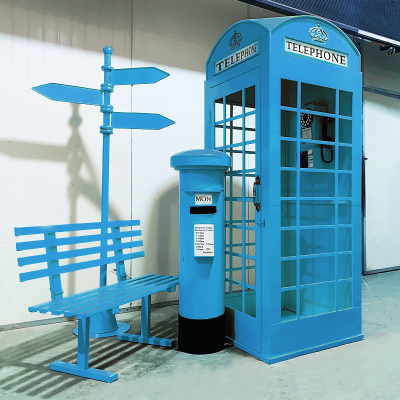 British style antique vintage photo booth london red telephone booth for sale