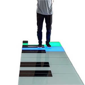 support customize giant floor piano/ piano floor tiles/ foot led dancing piano mat adults