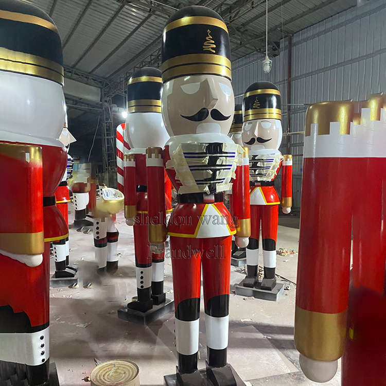 5ft 6ft 8ft fibreglass nutcracker props/ nutcracker soldier 6 ft christmas ornament/ christmas nutcracker soldier statue