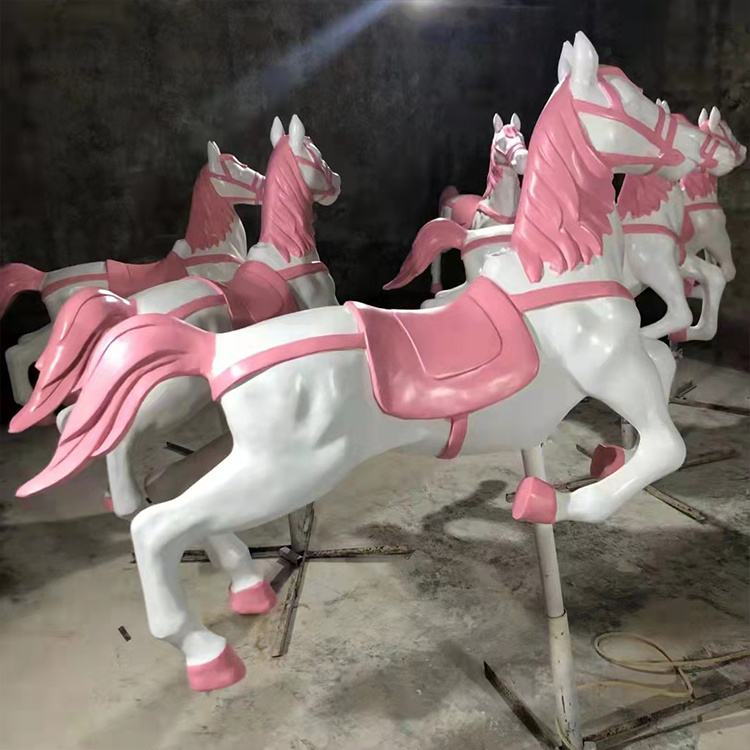 fiberglass merry go round props/ resin carousel horse stand/ christmas inflatable merry go round