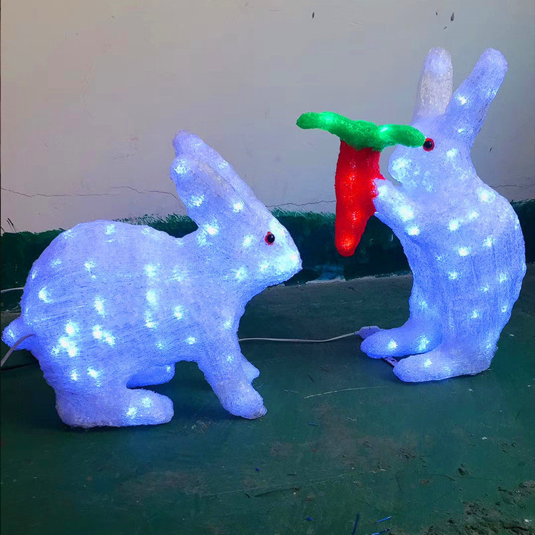 large outdoor 3d Acrylic motif lights Christmas sitting Santa Claus double Deer pull carts for Christmas decoration