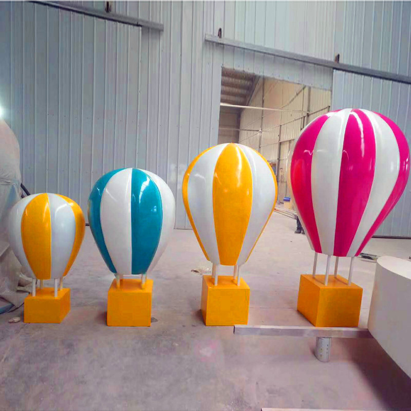 wholesale store display props fiberglass atrium hanging hot air balloon decoration