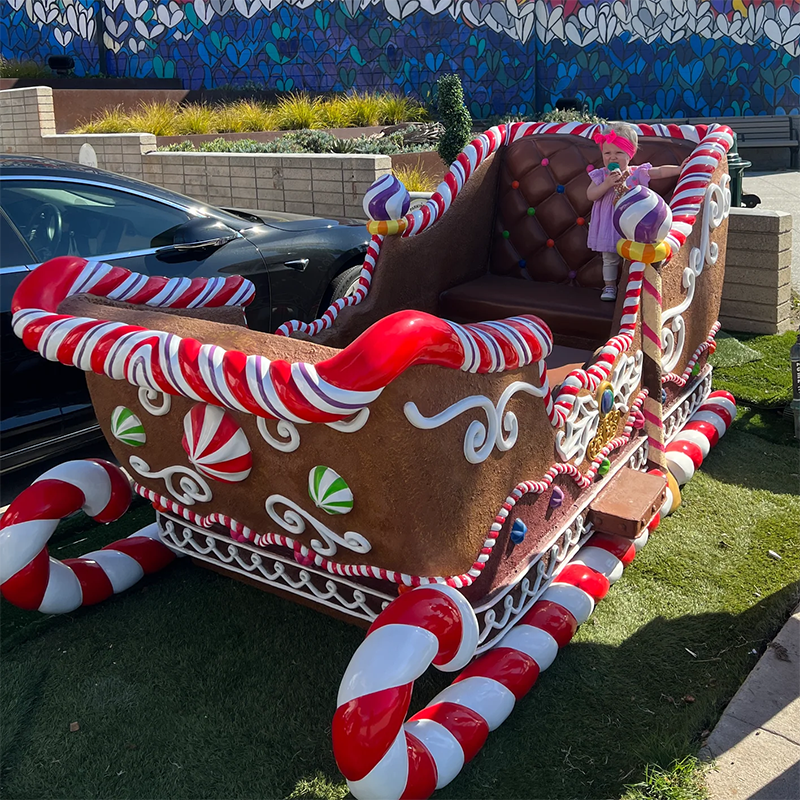 life size santa sleigh for sale/ christmas sleigh reindeer props/ santa claus with reindeer and sleigh outdoor