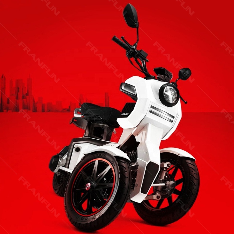 Motocicleta electrica 3000W COC 70KM/H Auto motorcycle prices 3 wheels vehicle with two front wheels