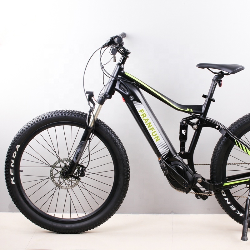 Hydraulic suspension Mtb 26*4.0 All-Terrain Fat tire 500W mid drive strong electric mountain bike