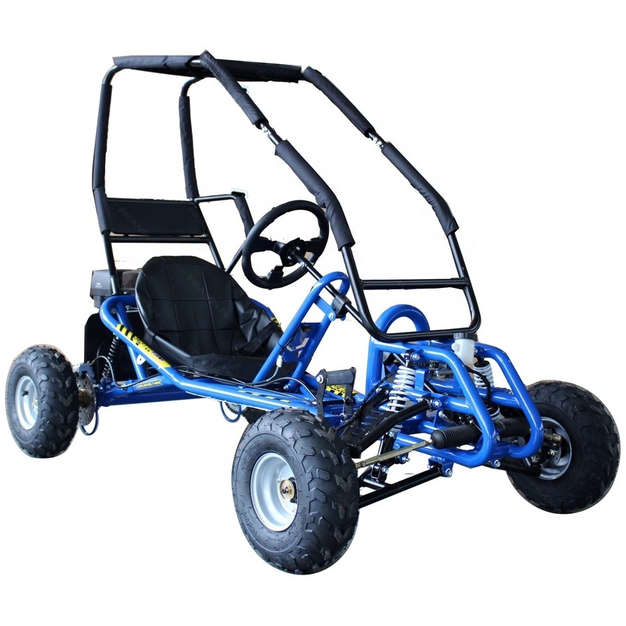 Low chassis frame buggy four wheels 270cc 4 stroke engine single seat drifting go carts with roll cage