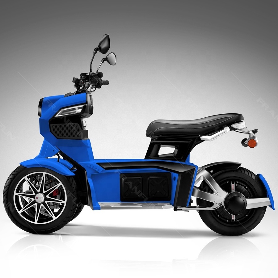 Motocicleta electrica 3000W COC 70KM/H Auto motorcycle prices 3 wheels vehicle with two front wheels