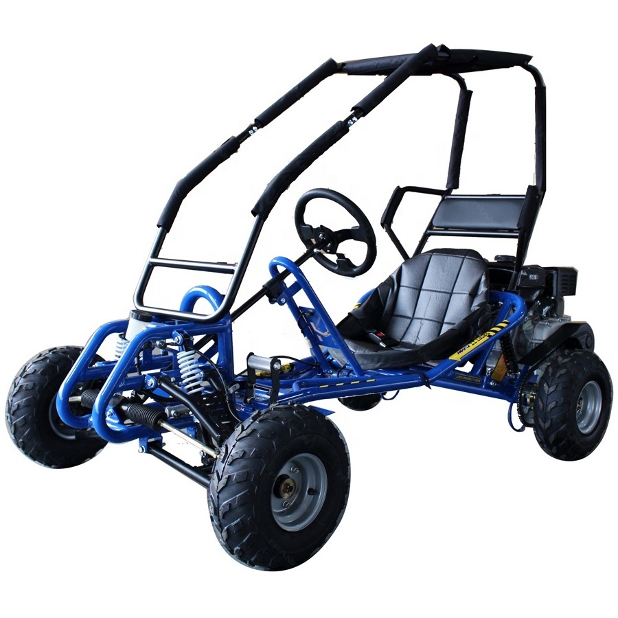 Low chassis frame buggy four wheels 270cc 4 stroke engine single seat drifting go carts with roll cage