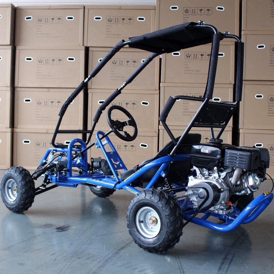 Low chassis frame buggy four wheels 270cc 4 stroke engine single seat drifting go carts with roll cage