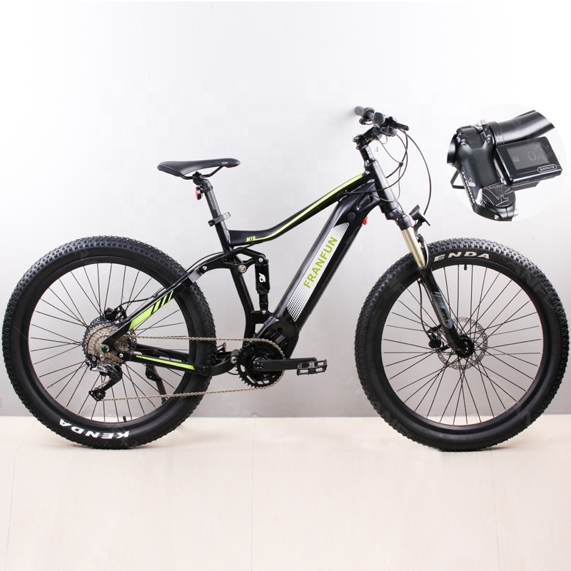 Hydraulic suspension Mtb 26*4.0 All-Terrain Fat tire 500W mid drive strong electric mountain bike