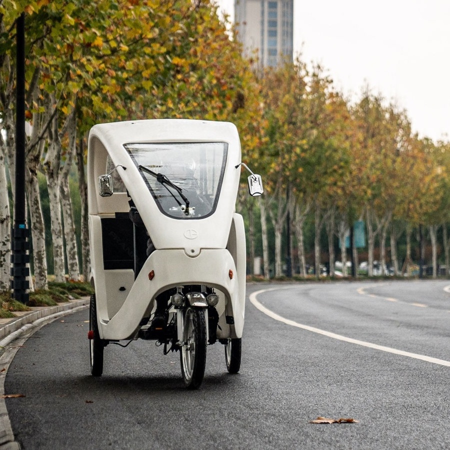 Low failure rate Ecologically business 3 wheel taxi 1000W Advertising in movement electric tricycle