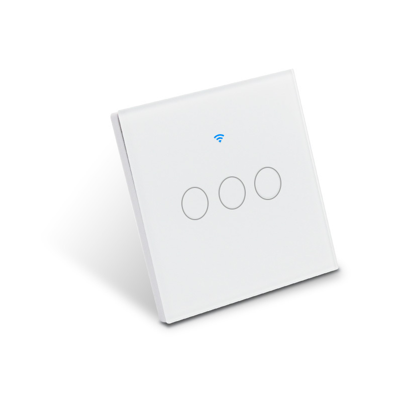 1 2 3 way home tuya intelligent wifi smart touch light wall switch for home uk/eu standard