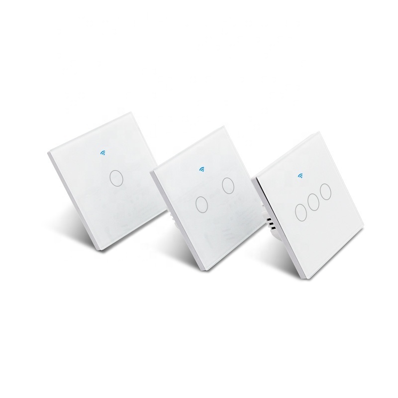 1 2 3 way home tuya intelligent wifi smart touch light wall switch for home uk/eu standard