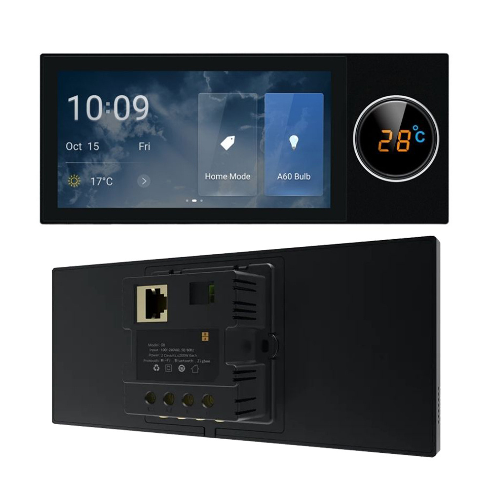 6 inches Multi-functional Tuya Smart Touch Screen zigbee Hub Gateway BLE in-wall Central Control Scene Panel Switch