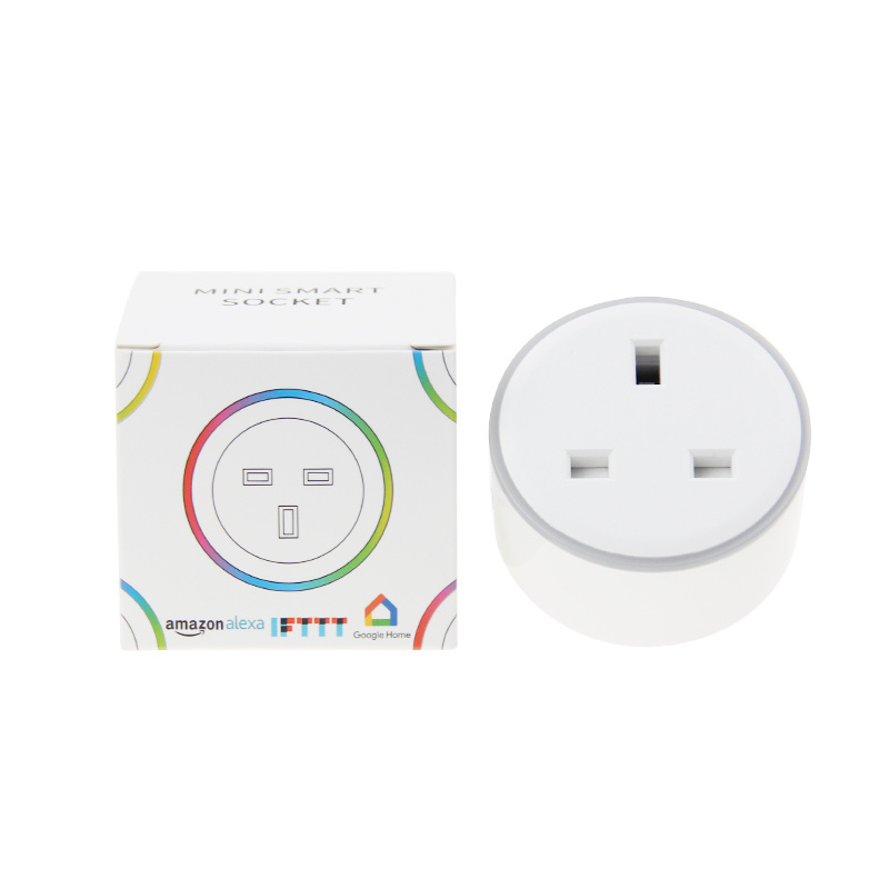 UK Standard Wireless Tuya Smart wifi plug socket 16A Energy Power Monitor Timer Compatible with Alexa, Google Home