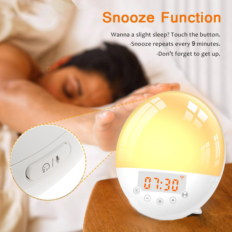 Sunrise Sunset Simulation Tuya Smart Life App Smart Wifi Wake Up Alarm Clock Light And Snooze Light Wifi  Bulb