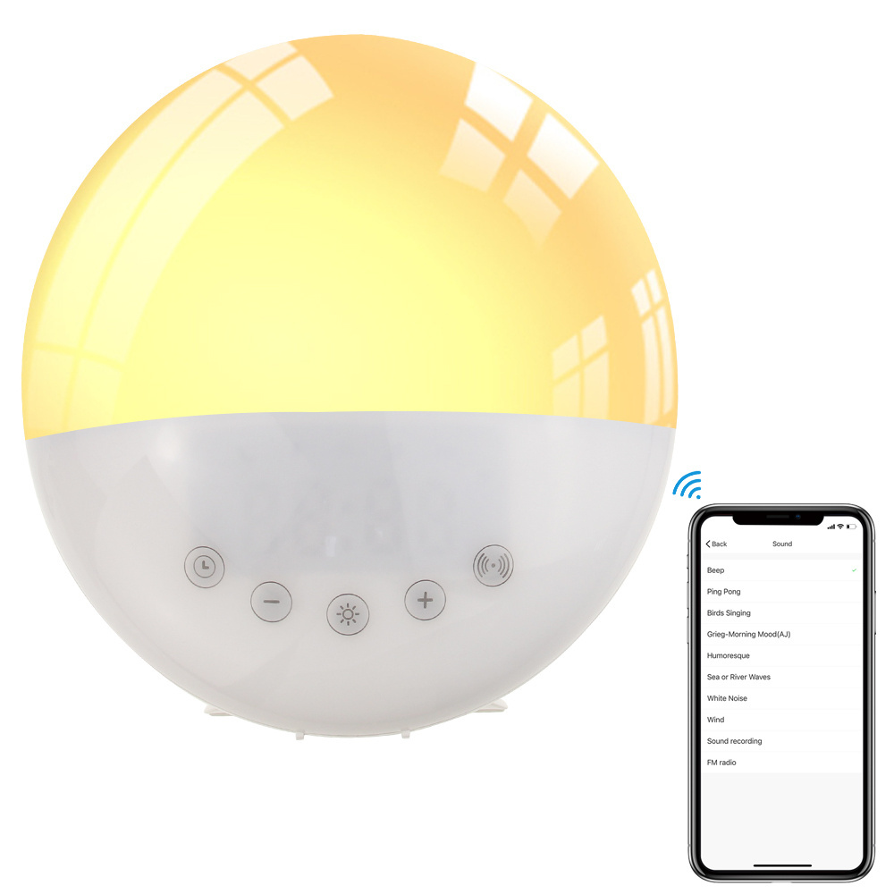 Sunrise Sunset Simulation Tuya Smart Life App Smart Wifi Wake Up Alarm Clock Light And Snooze Light Wifi LED Bulb