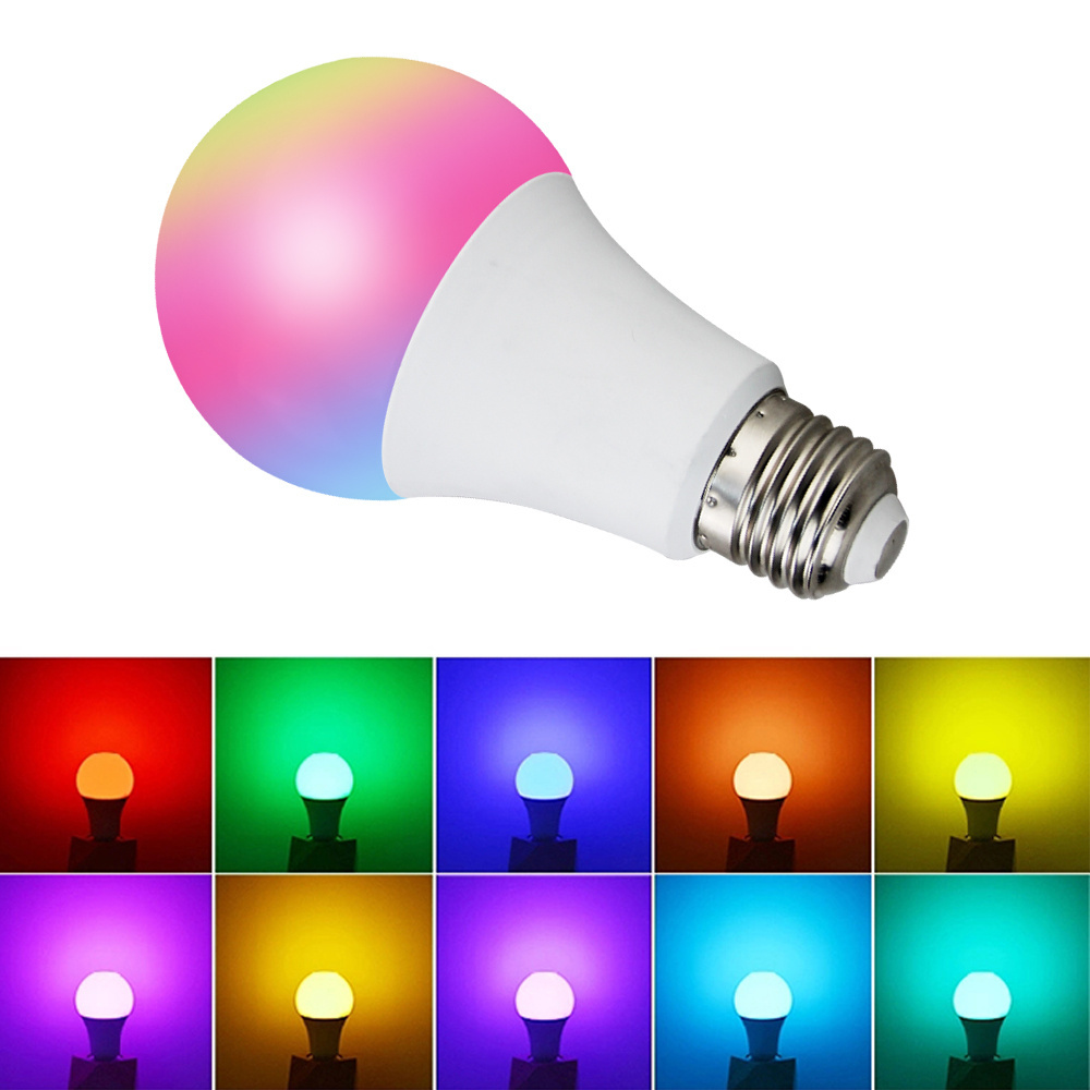 Tuya Smart Life App Dimming Colorful ESP8266 Smart Led Light Wifi Bulb RGBCW BT Bulb with Music rhythm