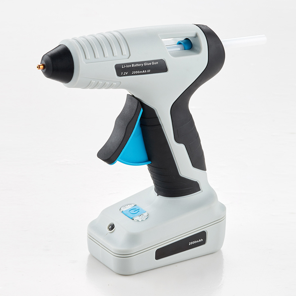 New Rechargeable lithium ion battery 7.2V mini cordless hot melt glue gun kit with charge base for Arts & Crafts & DIY