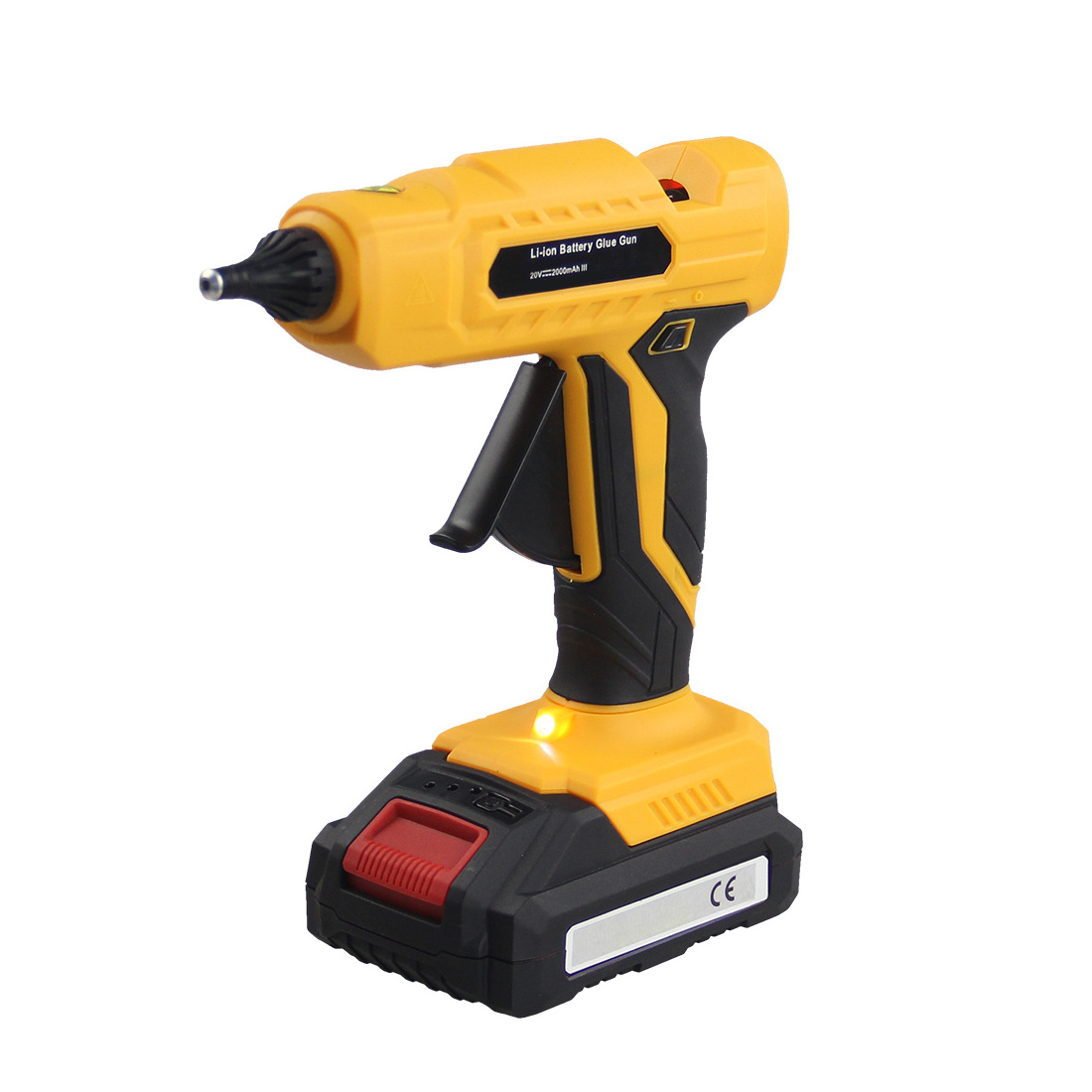 Handheld 20V Silicone lithium battery powered cordless heat glue gun machine rechargeable lithium battery hot melt glue gun