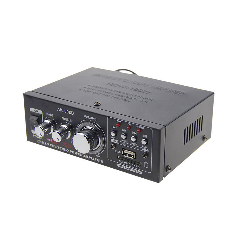 High Quality Amplificador Hi-Fi Audio Mini Power Amplifier 12V-AC 220V HiFi Stereo