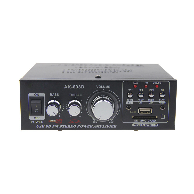 High Quality Amplificador Hi-Fi Audio Mini Power Amplifier 12V-AC 220V HiFi Stereo