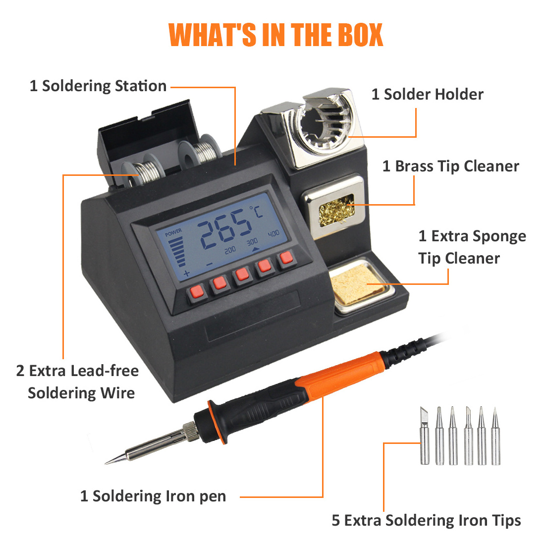 60W LCD Display Digital Soldering Iron Station and Desoldering Stations Temperature Adjustable China Manufacturers