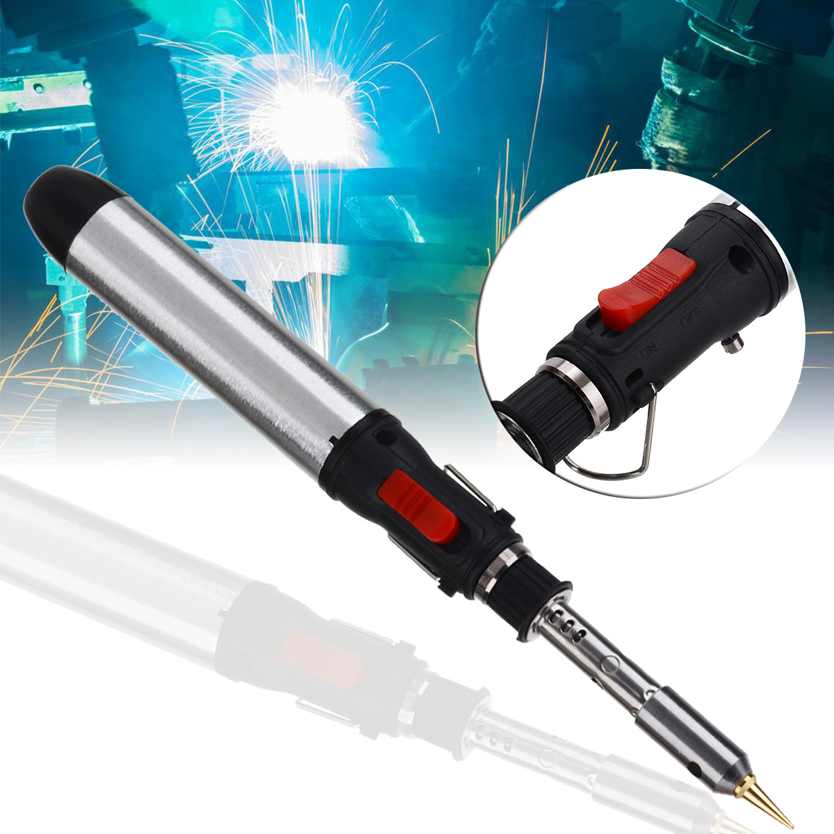 FRANKEVER professional portable adjustable cordless butane gas torch soldering iron pen kit