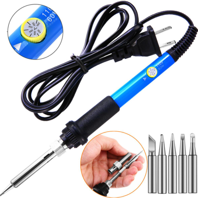 FRANKEVER 60W 110V 5tip solder wire stand Adjustable Temperature Welding Soldering iron