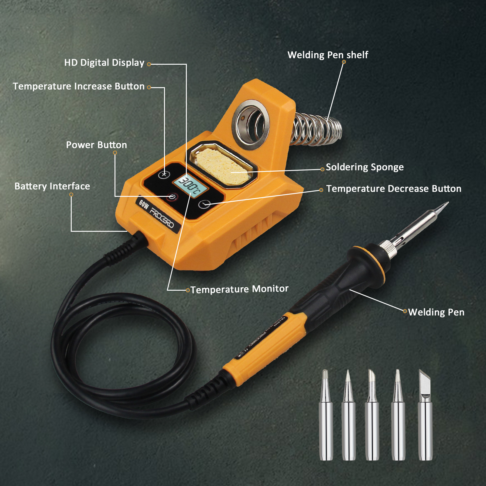 20V Electronic Welding Station Cordless Soldering iron Temperature Adjustable Fast Heating Repair Welder For M-akita D-ewalt 18V