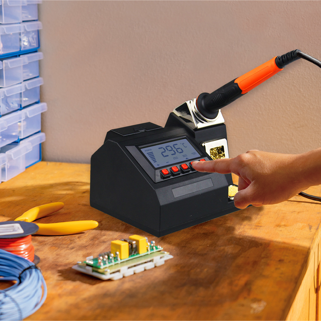 60W LCD Display Digital Soldering Iron Station and Desoldering Stations Temperature Adjustable China Manufacturers