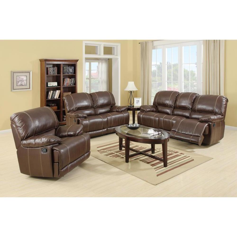 Cheap decoro PU leather/ genuine leather sofas recliner set modern factory prices